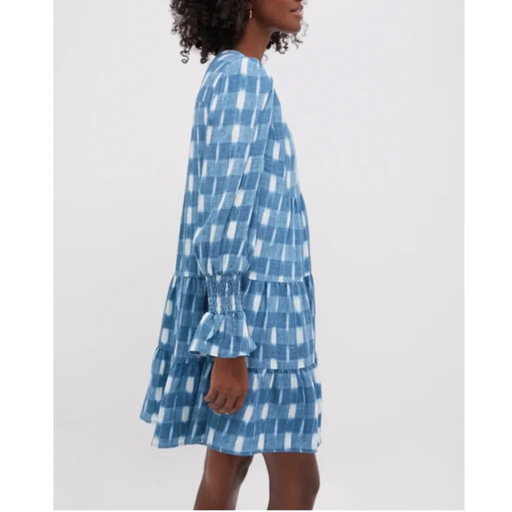 POMANDER PLACE Blue Ikat Kenzo Dress - Picture 3 of 11